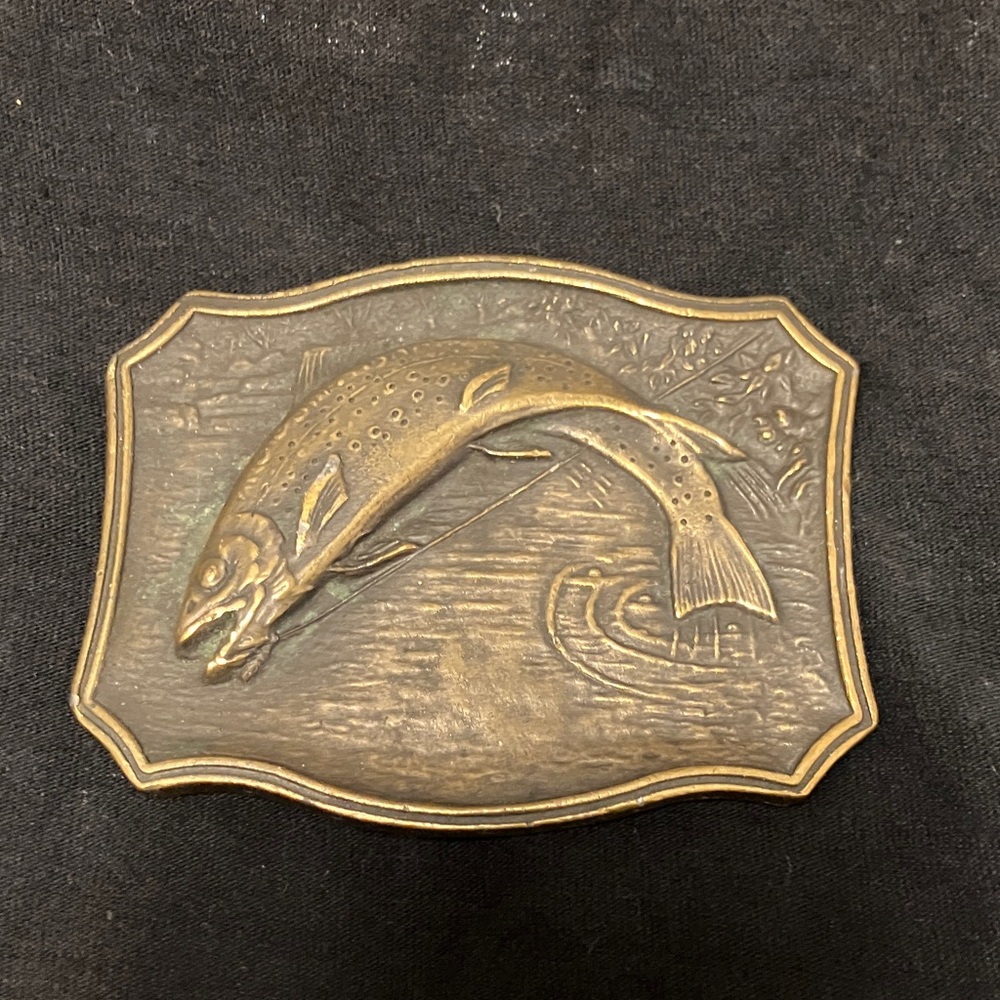 Vintage Fish Design Belt Buckle